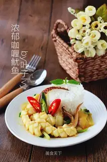 Curry squid