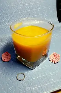 Orange summer mango apple juice
