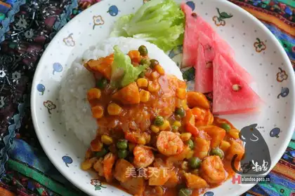 Coconut Curried Shrimp Rice
