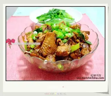 stir-fried chicken with double onions