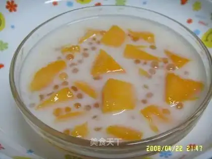 Coconut juice, mango sago