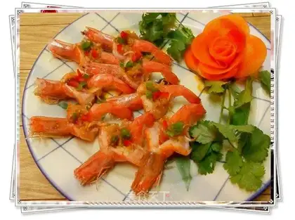 Steamed shrimp with garlic