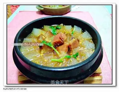 Braised ham with winter melon