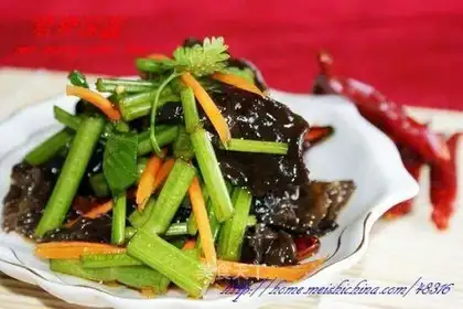 Celery mixed with fungus
