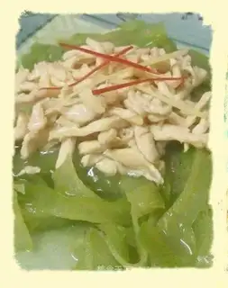Chicken soup and cold melon green
