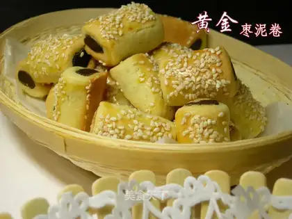 Golden jujube paste roll