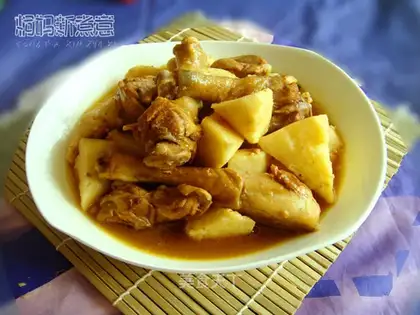 Braised chicken legs with yam
