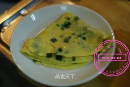 Leek egg pancakes