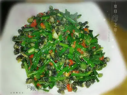 leek screw pork