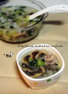 Mushroom and lean meat porridge