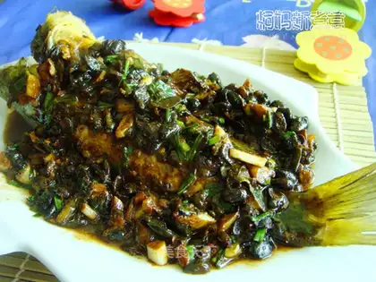 Braised Yellow Bone Fish with Black Bean Sauce