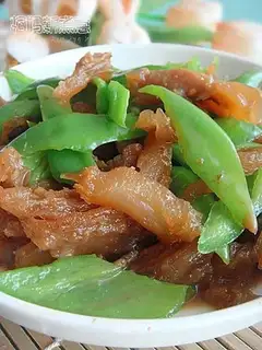 stir-fried beef tendon with green pepper