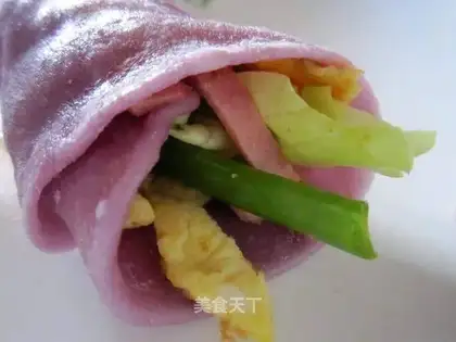 Purple sweet potato steamed buns