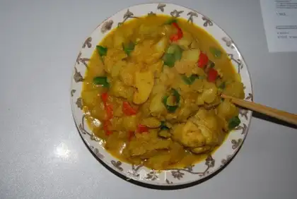 Curried chicken legs
