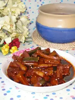 Dried radish with sauce