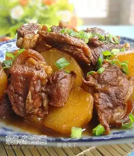 Stewed mutton with white radish