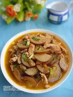 eggplant over meat