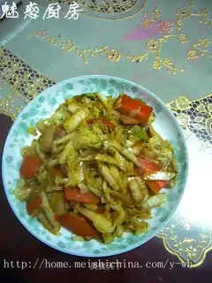 stir-fried cabbage with carrot