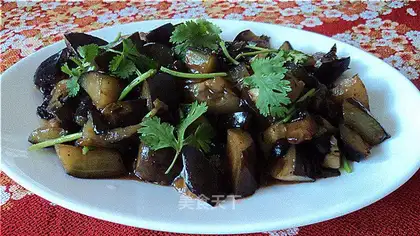Braised eggplant with perilla and black bean sauce