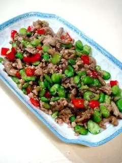 stir-fried bean sprouts with coprinus