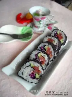 Colorful sushi rolls