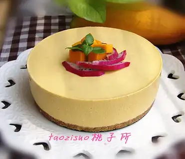 Mango cheese mousse cake