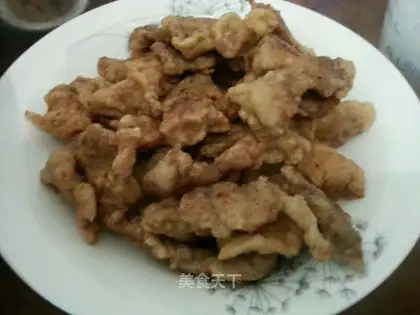 Dry fried meat
