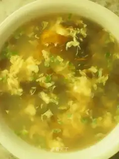 Purple egg soup