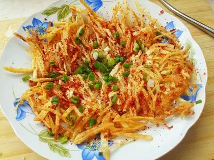 Dry potatoes