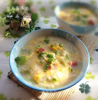 Smelt omelet soup