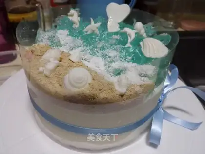 Sea yogurt mousse cake