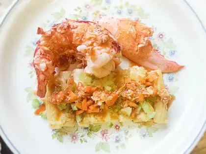 Mikilin tristar lobster pasta
