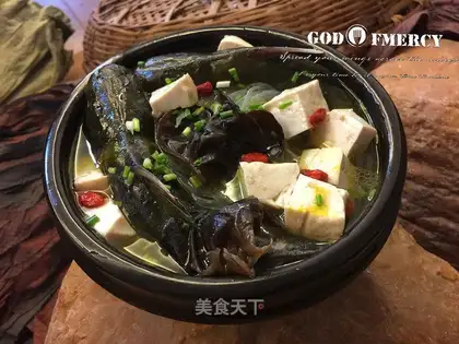 Squirtfish tofu soup