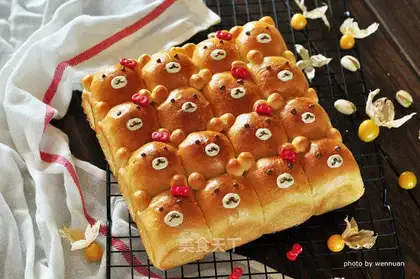Bear squeezes bread