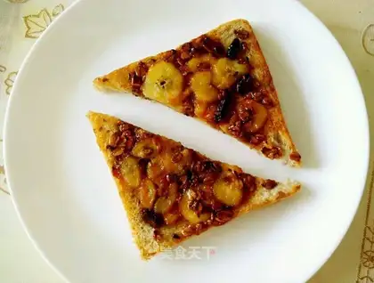Caramel oatmeal fruit toast