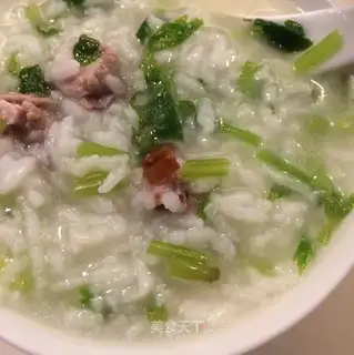 Celery roasted duck porridge