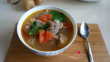 Cow and tomato soup