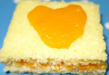 Apricot jam, sweet cake
