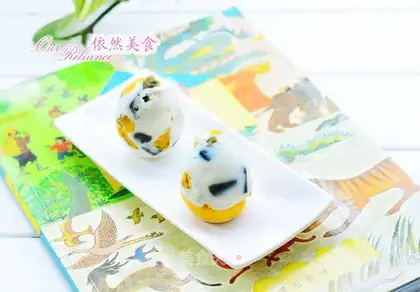 Fancy turns to eggs - three colored eggs