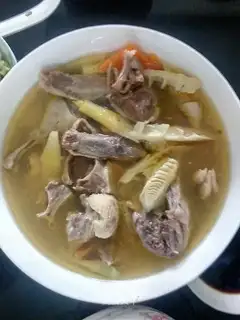 Fresh carrot, old duck soup