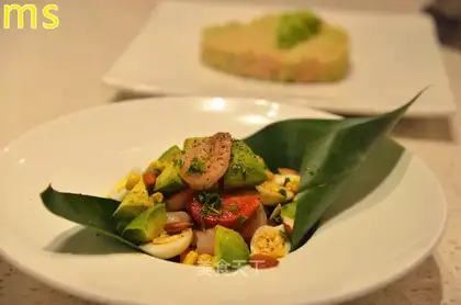 Cream shrimp salad