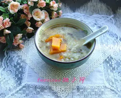 Pumpkin green bean congee