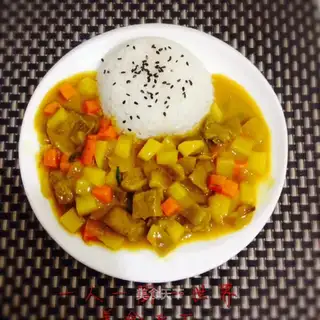Curry beef rice