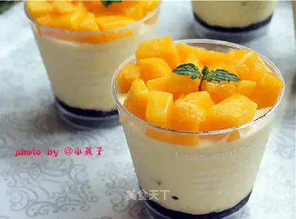 Mango jelly cheesecake