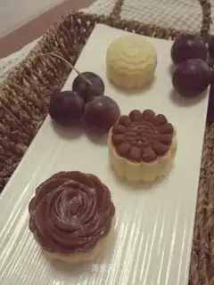 "Soft guacamole cheese cream mooncake."