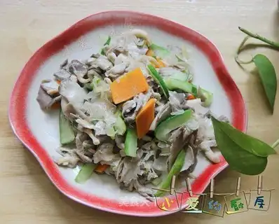 Oil and fresh mushrooms