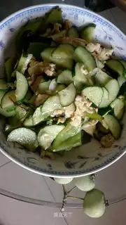 Egg cucumber chili