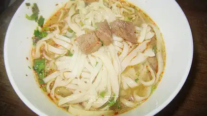 Handmade beef noodles