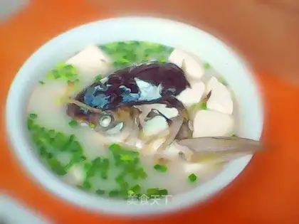 Tofu fish head soup