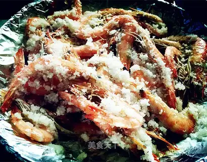 Shrimp with salt